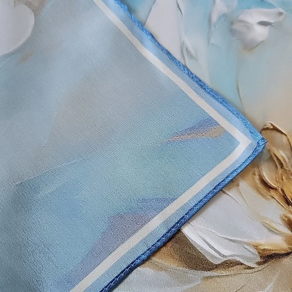 Silk Chiffon Square Scarf 20